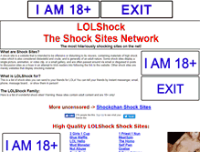 Tablet Screenshot of lolshock.com